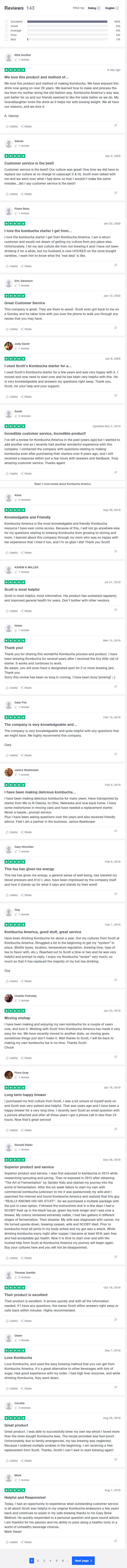 Kombucha America Trust Pilot Reviews